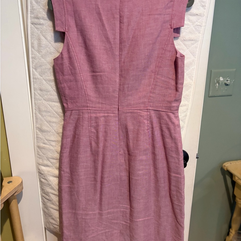 RESERVED FOR AMBER J. crew linen resume sheath dress - Picture 3 of 3